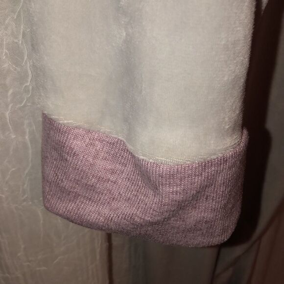 C&C California L Gray Mauve Pink Velour Jump Suit Lounge Crop Hoodie Set - Picture 7 of 12